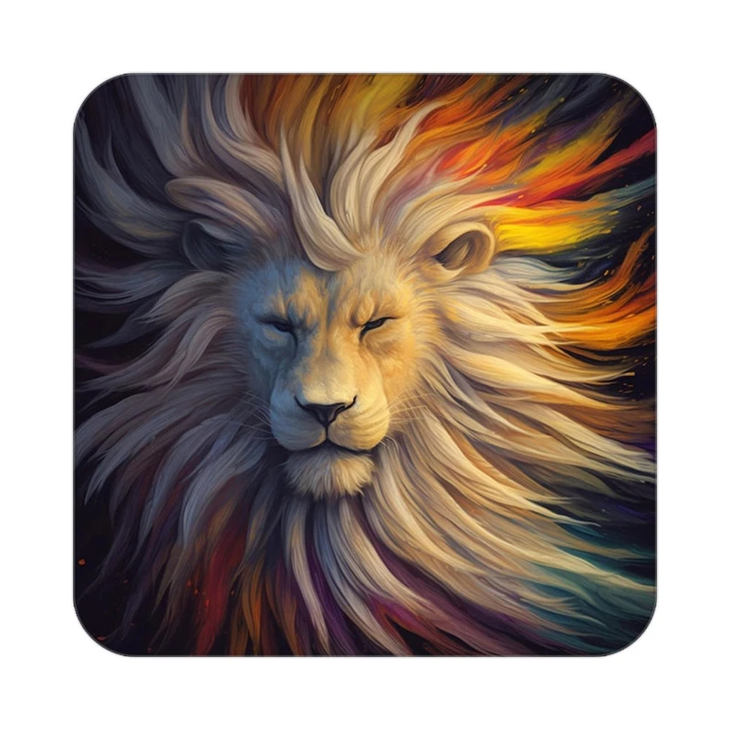 زیر لیوانی کاکتی طرح شیر مدل mp23931