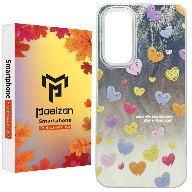 کاور پاییزان مدل براش قلبی مداد رنگی طرح لاکچری مناسب برای گوشی موبایل سامسونگ Galaxy A54