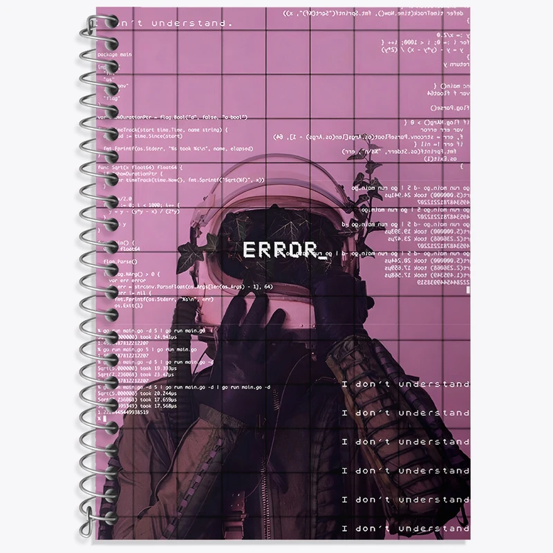 دفتر زبان 50 برگ خندالو مدل سه خط طرح Error کد N3700