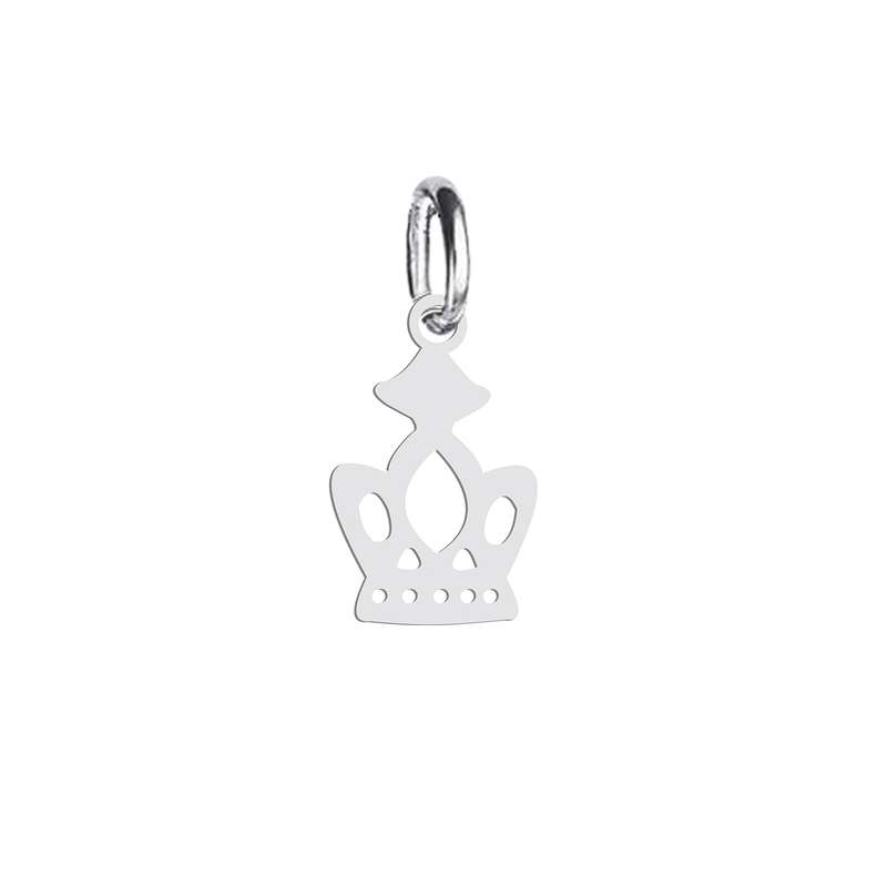 آویز گردنبند نقره هایکا طرح تاج مدل n.ha 158