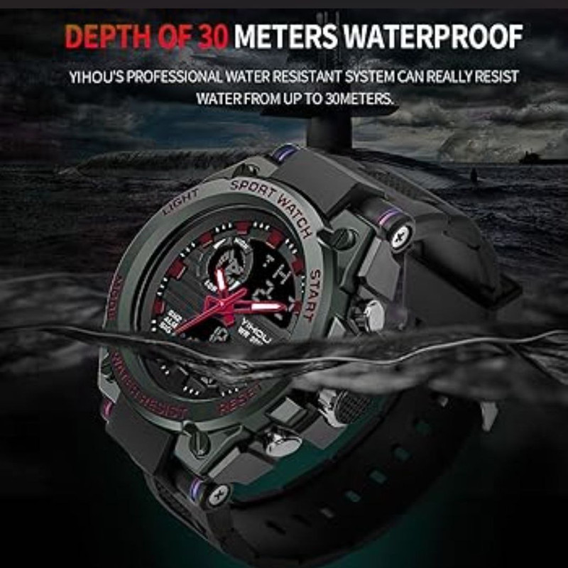 ساعت مچی دیجیتال مردانه مدل دوزمانه009 ساعت مچی دیجیتال مردانه مدل دوزمانه009