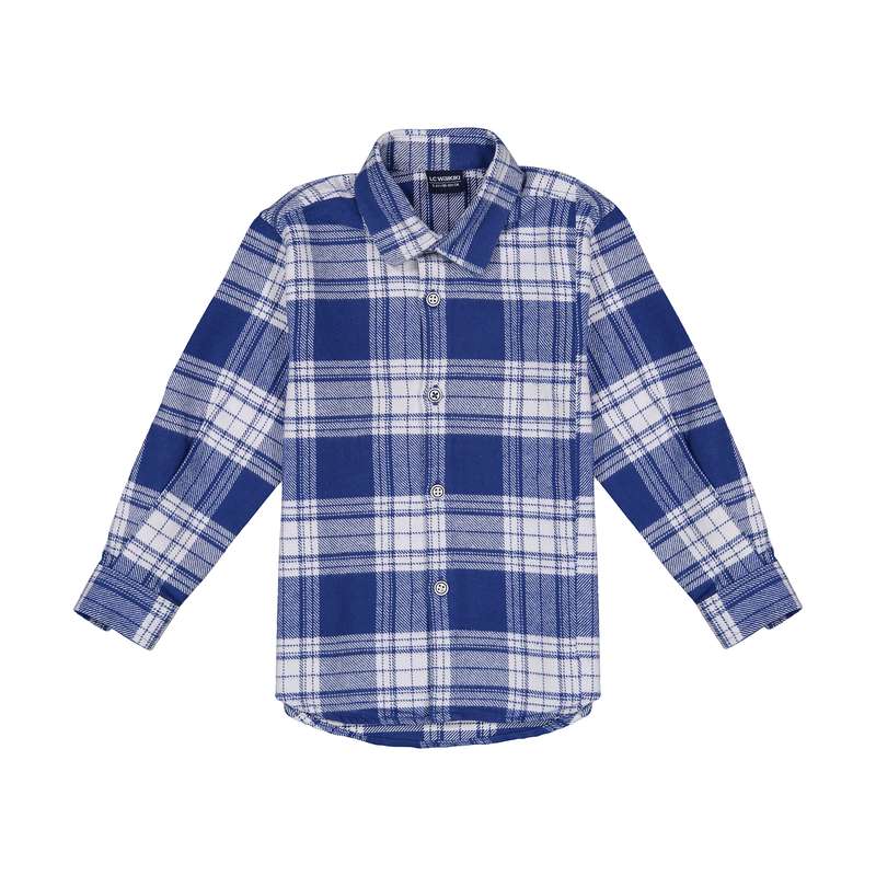 پیراهن پسرانه ال سی وایکیکی مدل W120437Z4-LLC-BLUECHECKED