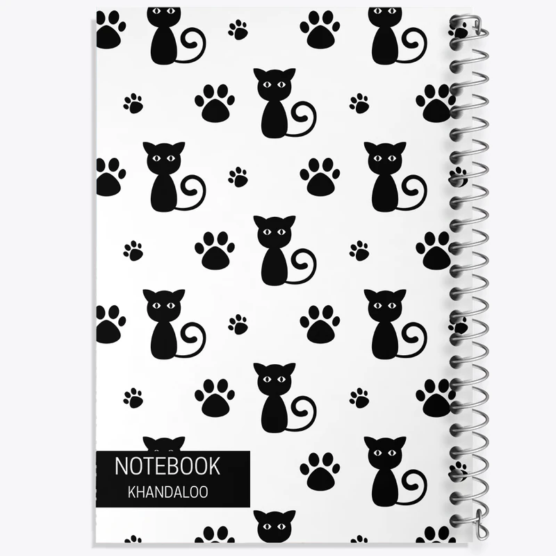 دفتر مشق 50 برگ خندالو طرح گربه (Cat) کد N358