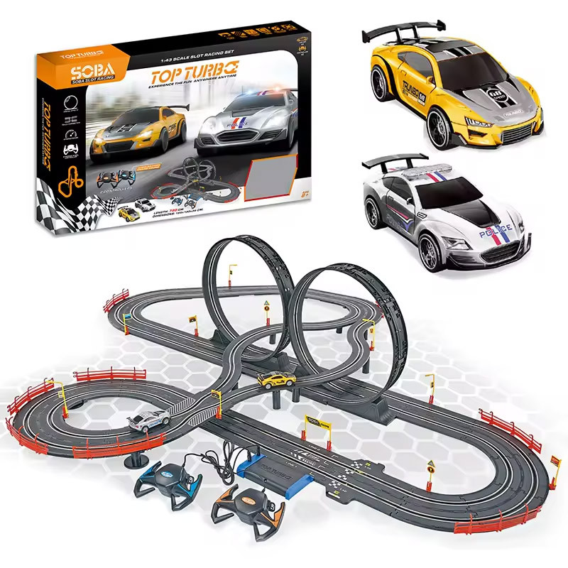 کیت ماشین بازی مدل مسابقه ای کنترلی طرح SOBA SLOT RACING کد 10/49