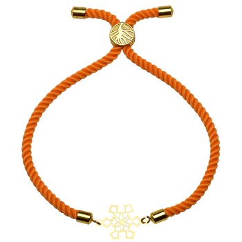 دستبند طلا 18 عیار زنانه کرابو طرح برف مدل Kr1439