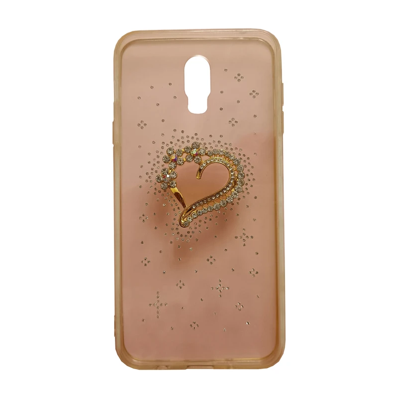 کاور مدل ژله ای کد 6-0 طرح قلب مناسب برای گوشی موبایل سامسونگ Galaxy C8