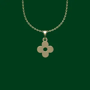 گردنبند طلا 18 عیار زنانه مدوپد مدل گل کد FF2-1-1014
