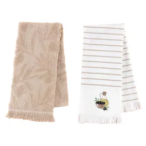 حوله و دستمال آشپزخانه مادام کوکو مدل Bonnie-Beyaz.bej