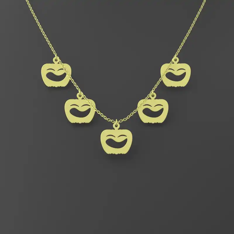 گردنبند طلا 18 عیار زنانه مدوپد مدل کدو هاللوین کد RNA10400