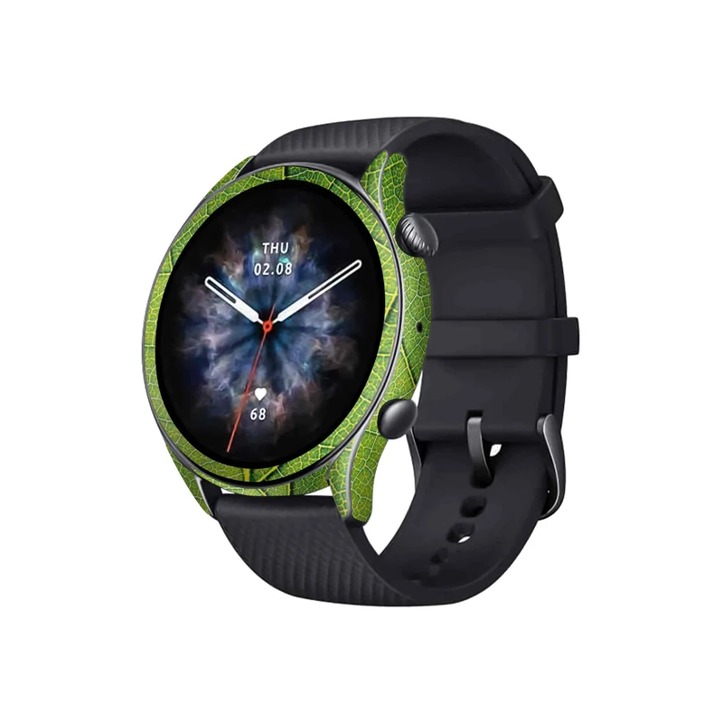 برچسب ماهوت طرح Leaf_Texture مناسب برای ساعت هوشمند شیائومی Amazfit GTR 3 Pro