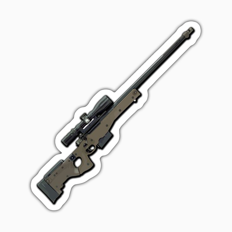 استیکر لپ تاپ و موبایل بووم طرح پابجی مدل AWM کد FD7