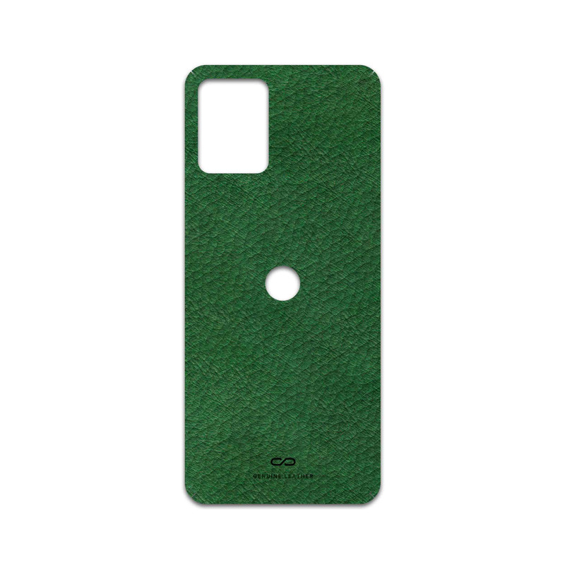 برچسب پوششی ماهوت مدل Green-Leather مناسب برای گوشی موبایل موتورولا Moto E13