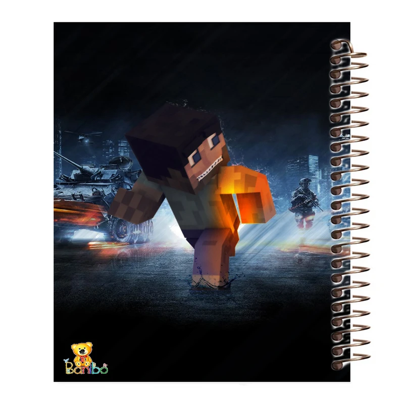 دفتر مشق 100 برگ بانیبو طرح  ماینکرافت کد 1229