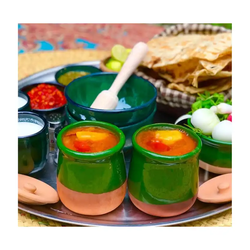 ظرف دیزی سفالی مدل کوره ای کد 2024 بسته 6 عددی