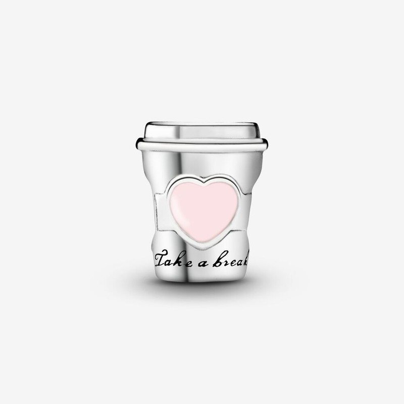 آویز گردنبند و دستبند نقره زنانه پاندورا مدل Take a Break Coffee Cup