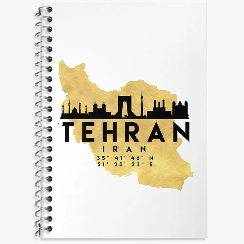 دفتر زبان 50 برگ خندالو مدل سه خط طرح تهران کد F1723