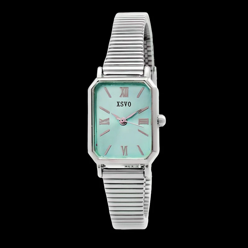 ساعت مچی عقربه‌ای کوارتز زنانه مدل کلاسیک بند ریلی طرح یونانی کد 107