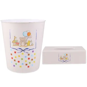 کاور دستمال کاغذی و سطل کودک طرح خرس کد 1186