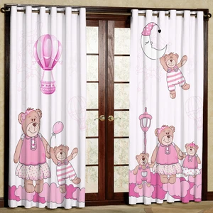 پرده مدل خرس هازان پانچی کد 4660 سایز 140x200 سانتی متر