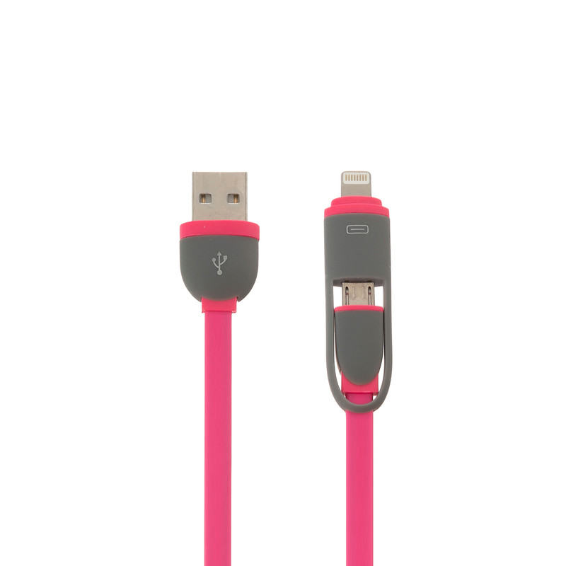 کابل تبدیل USB به لایتنینگ\microUSB پولما لندن مدل PL1 طول 1 متر