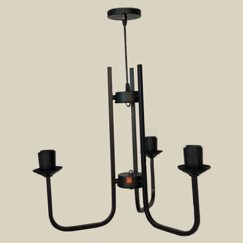 لوستر 3 شعله نورهام مدل ژرفا