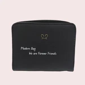 کیف پول زنانه مدل زیپ دار طرح گربه ای کد 9-102