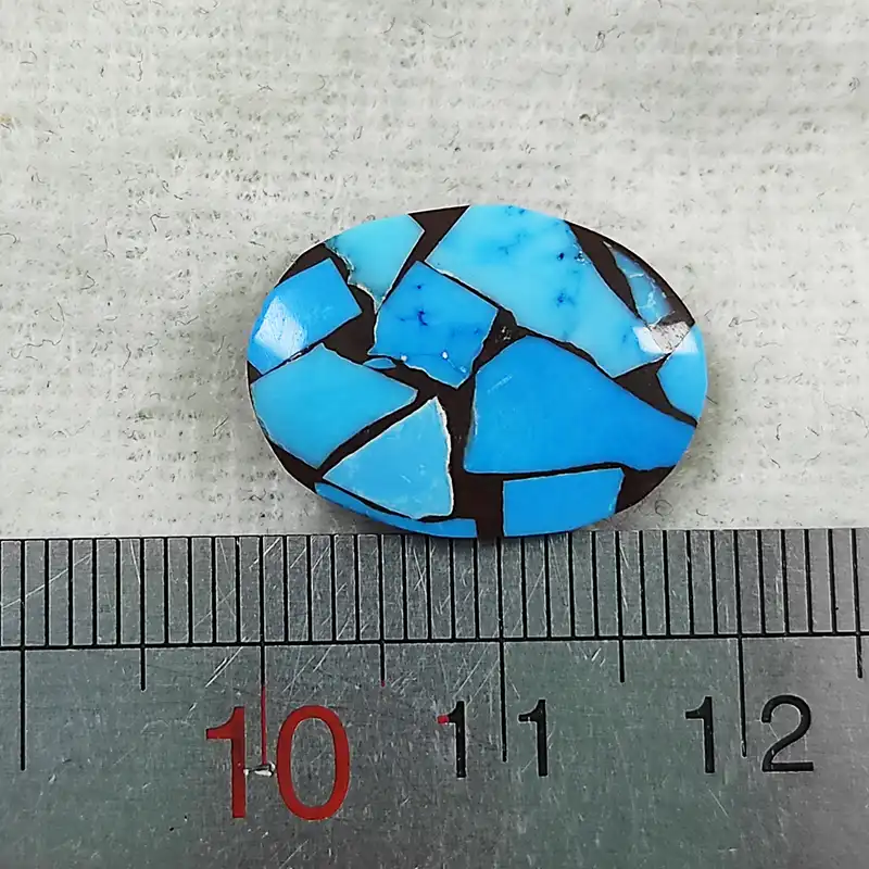 سنگ فیروزه رزین سلین کالا مدل گرد کد Pc6-2