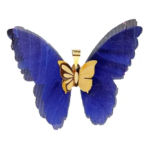 آویز گردنبند طلا 18 عیار زنانه مدل   پروانه کد 180