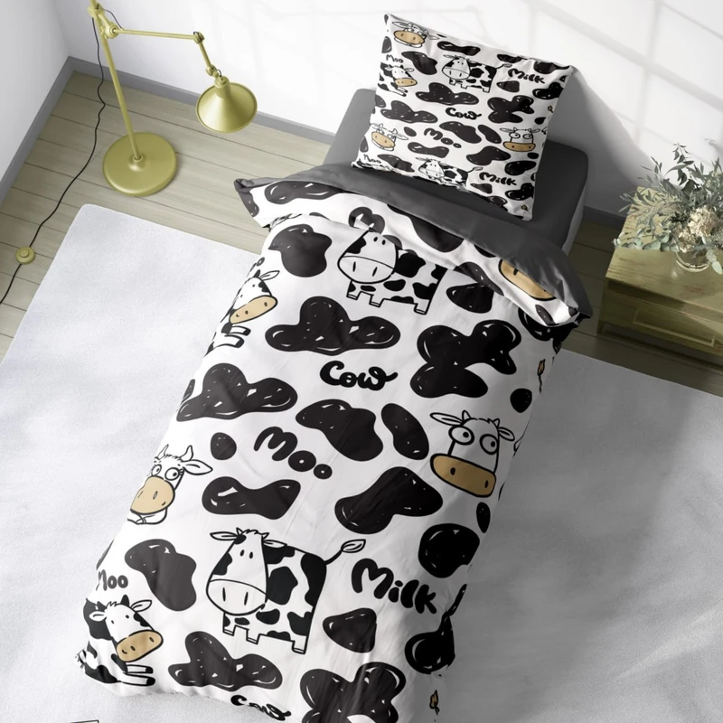 سرویس خواب 1 نفر 4 تکه مدل گاو خالدار کد 1001