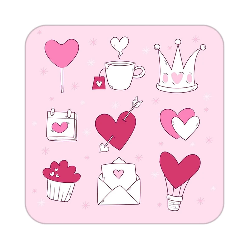 زیر لیوانی کاکتی طرح عاشقانه مدل mp38141