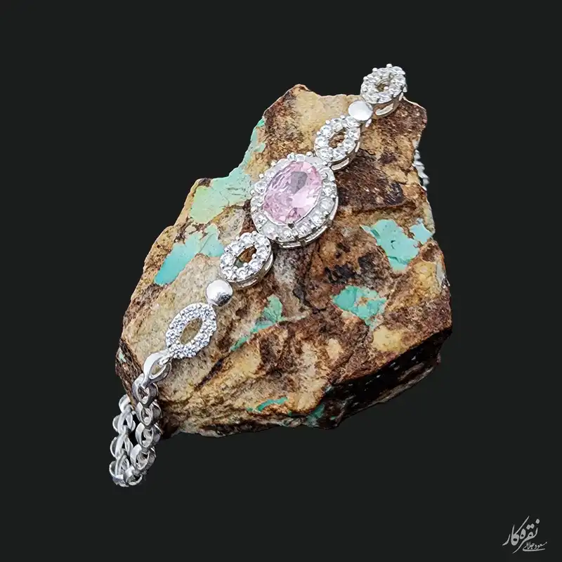 دستبند نقره زنانه مسعود جلالی نقره کار مدل 30672