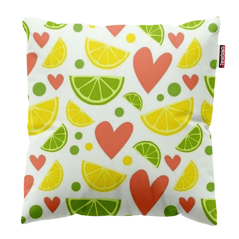   کوسن پاد آفرین طرح قلب و لیمو سایز 30*30 سانتی متر کد 857