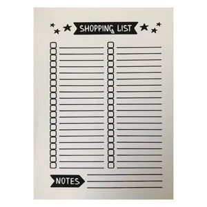 کاغذ یادداشت مدل لیست خرید کد ۲۰۱