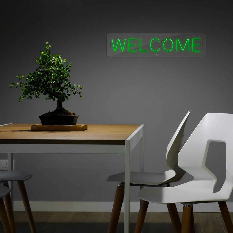 چراغ دیواری نئون دیزاین طرح Welcome_GR