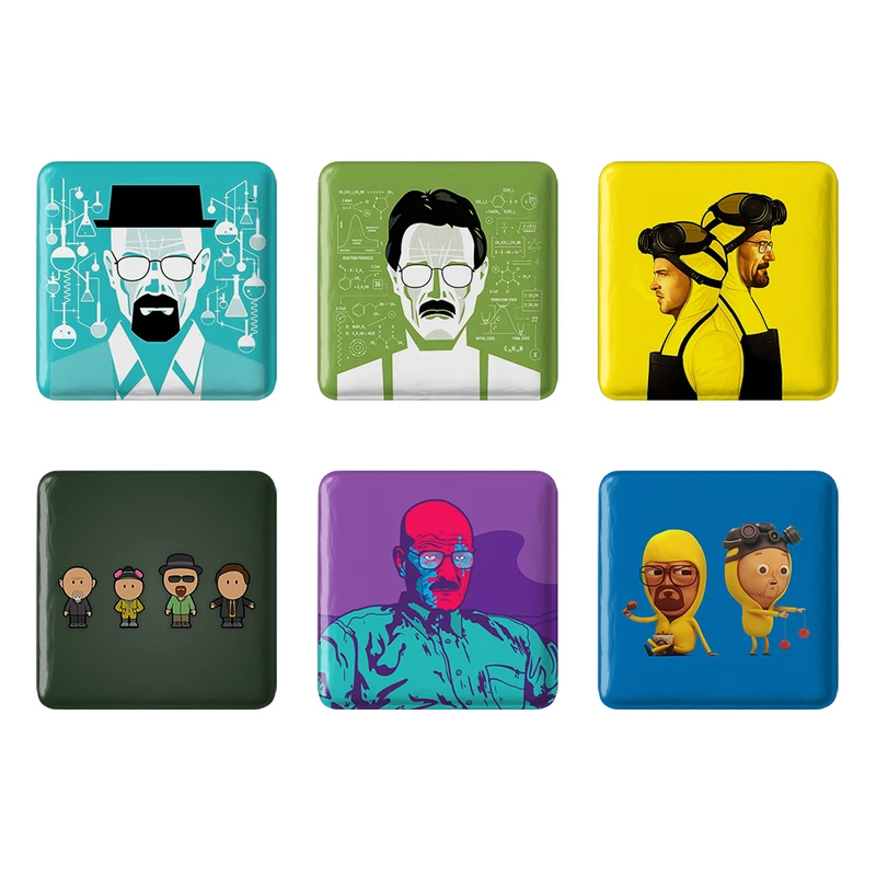 مگنت خندالو طرح والتر وایت سریال Breaking Bad کد 609B مجموعه 6 عددی