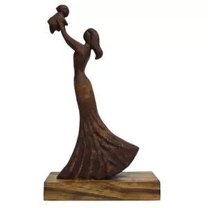 مجسمه چوبی مدل مادر و کودک کد 02