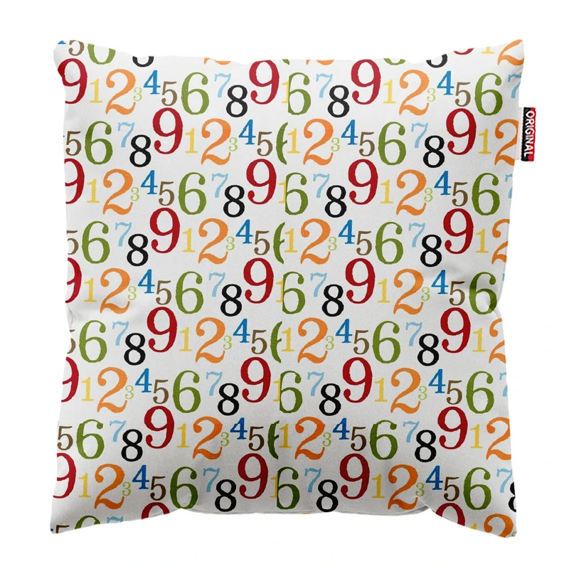  کوسن پاد آفرین طرح اعداد کد 3657 سایز 30*30 سانتی متر