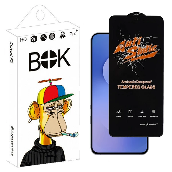 محافظ صفحه نمایش آنتی‌استاتیک بوک مدل Force مناسب برای گوشی موبایل سامسونگ Galaxy s25 fe