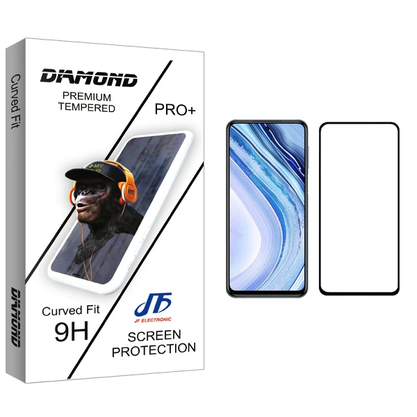 محافظ صفحه نمایش جی اف مدل Diamond glass مناسب برای گوشی موبایل شیائومی Redmi Note 9 Pro Max