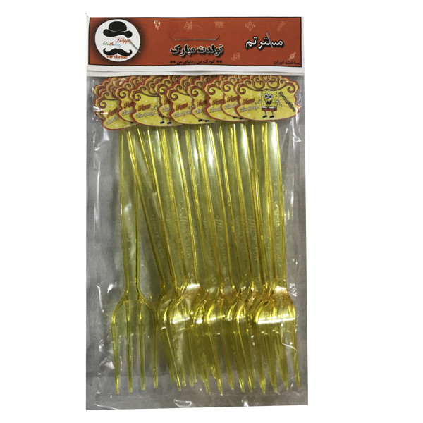 چنگال یکبار مصرف مستر تم مدل باب اسفنجی پلاس بسته 20 عددی چنگال یکبار مصرف مستر تم مدل باب اسفنجی پلاس بسته 20 عددی