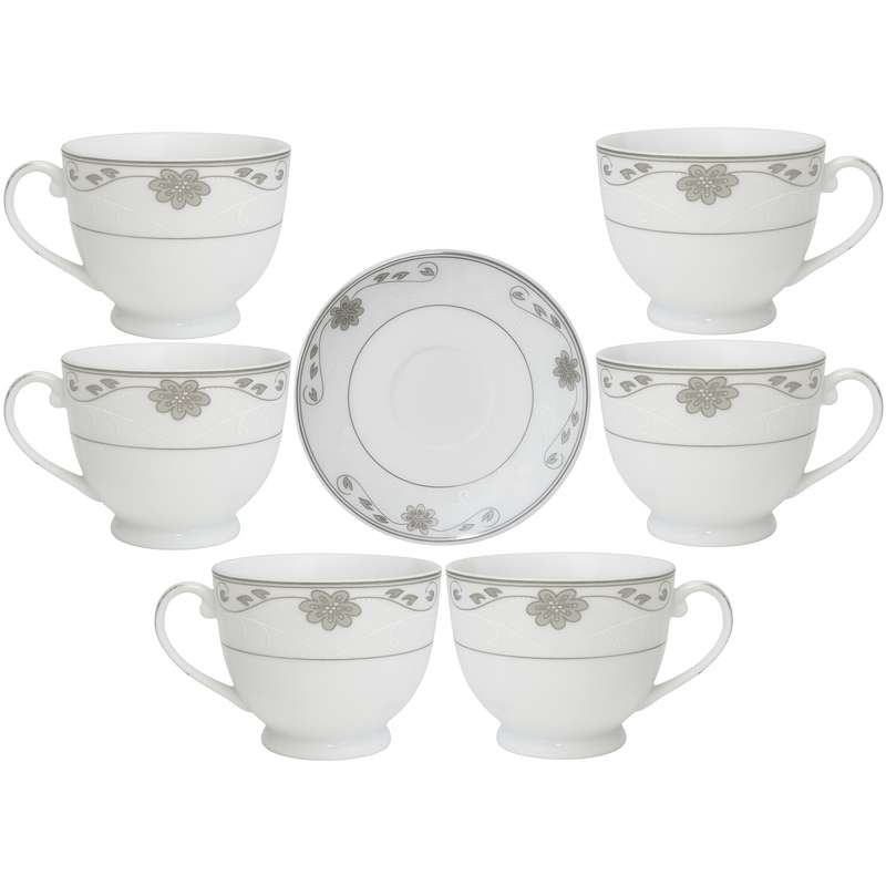 ست فنجان و نعلبکی 12 پارچه 6 نفره مدل ELS کد CPT-211