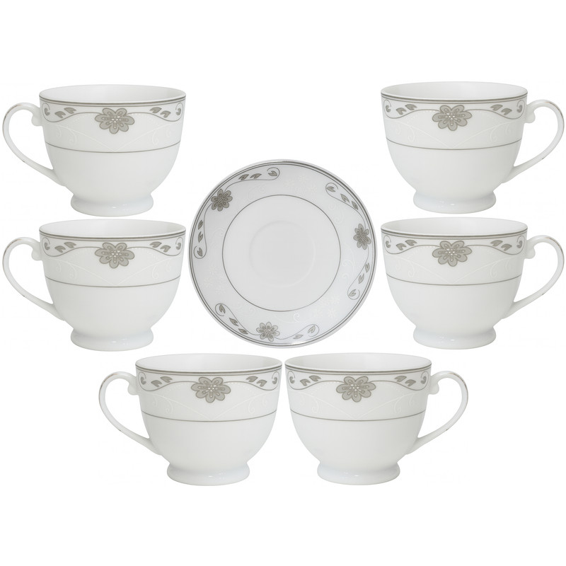 ست فنجان و نعلبکی 12 پارچه 6 نفره مدل ELS کد CPT-211