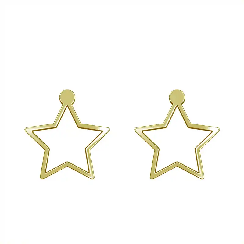 گوشواره طلا 18 عیار زنانه مدوپد مدل ستاره کد GA1-15459