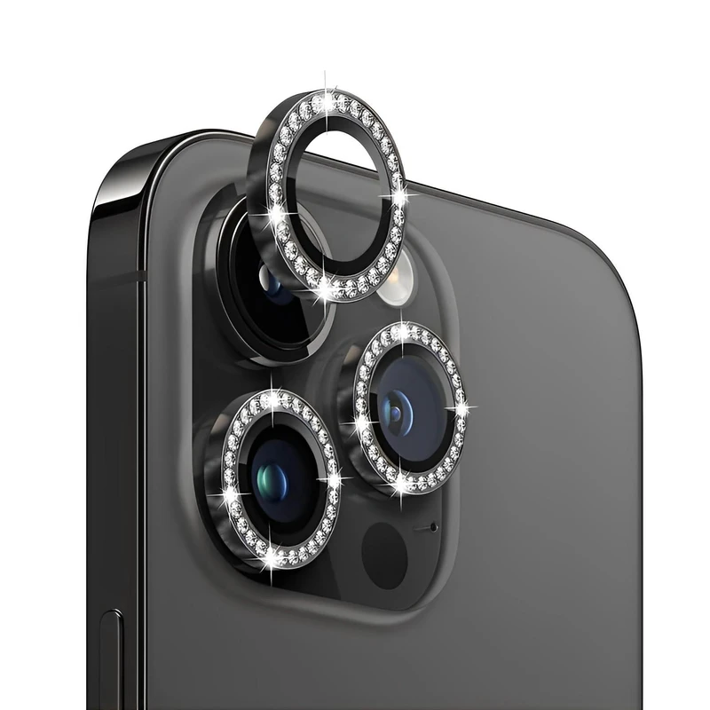 محافظ لنز دوربین گوف مدل رینگی نگین دار مناسب برای گوشی موبایل اپل iPhone 13 Pro /13 Pro Max