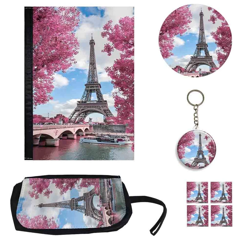 ست لوازم التحریر مدل برج ایفل بسته 8 عددی