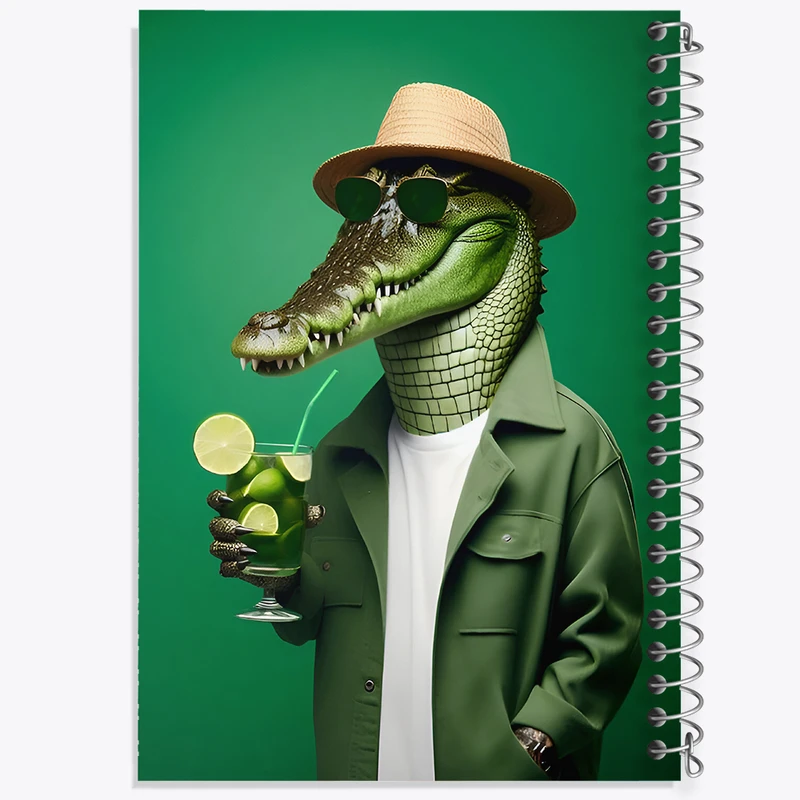 دفتر مشق 100 برگ خندالو طرح تمساح بامزه کد F7172