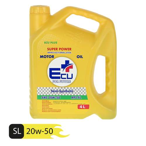 روغن موتور خودرو اکوپلاس مدلsl 20W50 حجم 4 لیتر
