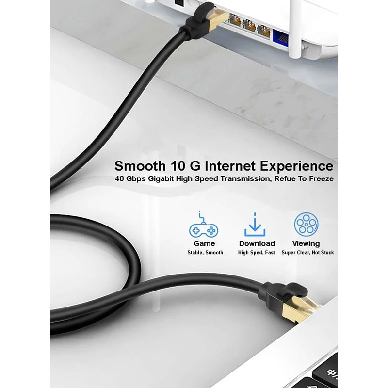 کابل شبکه Cat8 وگیگ مدل V-E803 طول 1.5 متر