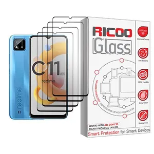 Ricoo Glass MIX004 Screen Protector For Realme C11 (2021) Pack Of 4