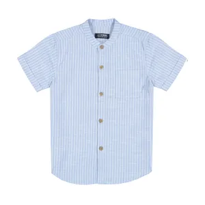 پیراهن پسرانه ال سی وایکیکی مدل 0SN636Z4-LEN-BLUESTRIPED